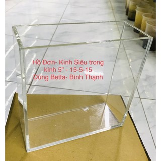 Hồ show đơn Siêu Trong Có gương kè  betta - Guppy