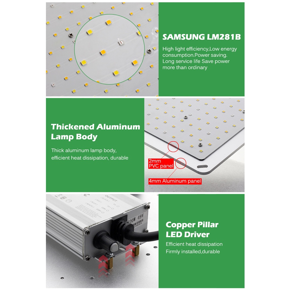 Đèn LED Trưởng Cây Thủy 1000W 2000W LM281Bđèn led trồng cây trong nhà Có thể điều chỉnh độ sáng
