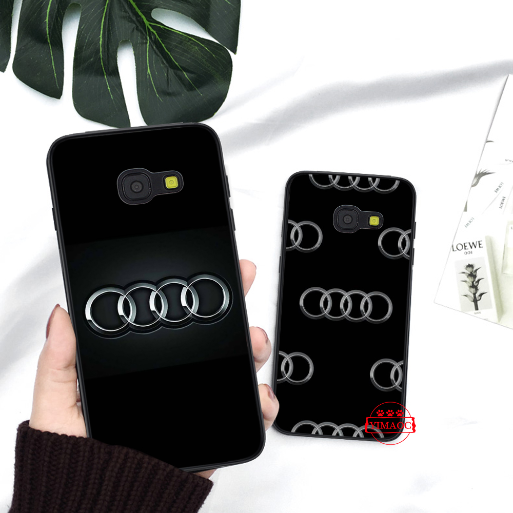 Ốp lưng hoạ tiết logo audi cho Samsung A3 A5 A6 Plus A7 A8 A9 2016 2017 2018 A20E