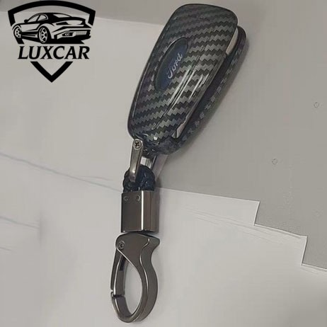 Ốp khóa ô tô LUXCAR CARBON FORD có chìa + BT50 (XLS, XLT, MAZDA BT50) cao cấp