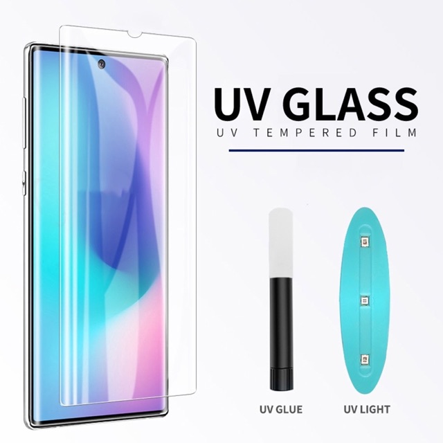 Xiaomi Mi Note 10 Pro _ Kính cường lực Full keo nước sôi đèn UV Full màn hình trong suốt