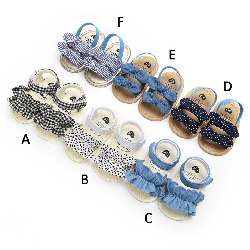 Giày sandal chống trơn dễ thương dành cho bé 0-18 tháng giày búp bê