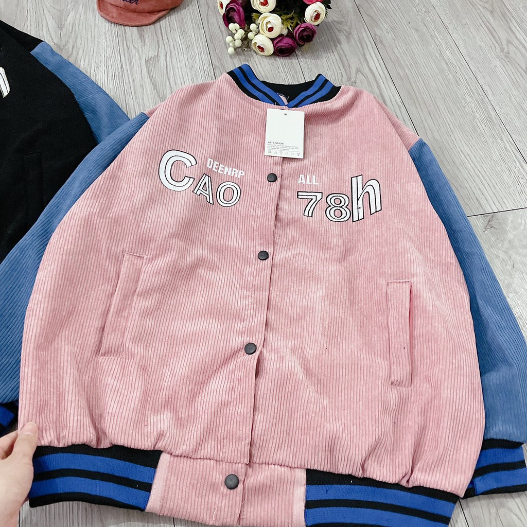 Áo bomber nam áo khoác jacket nỉ nữ unisex khuy bấm tay bo phối màu form rộng 2 màu logo cầu vồng Freeship | BigBuy360 - bigbuy360.vn