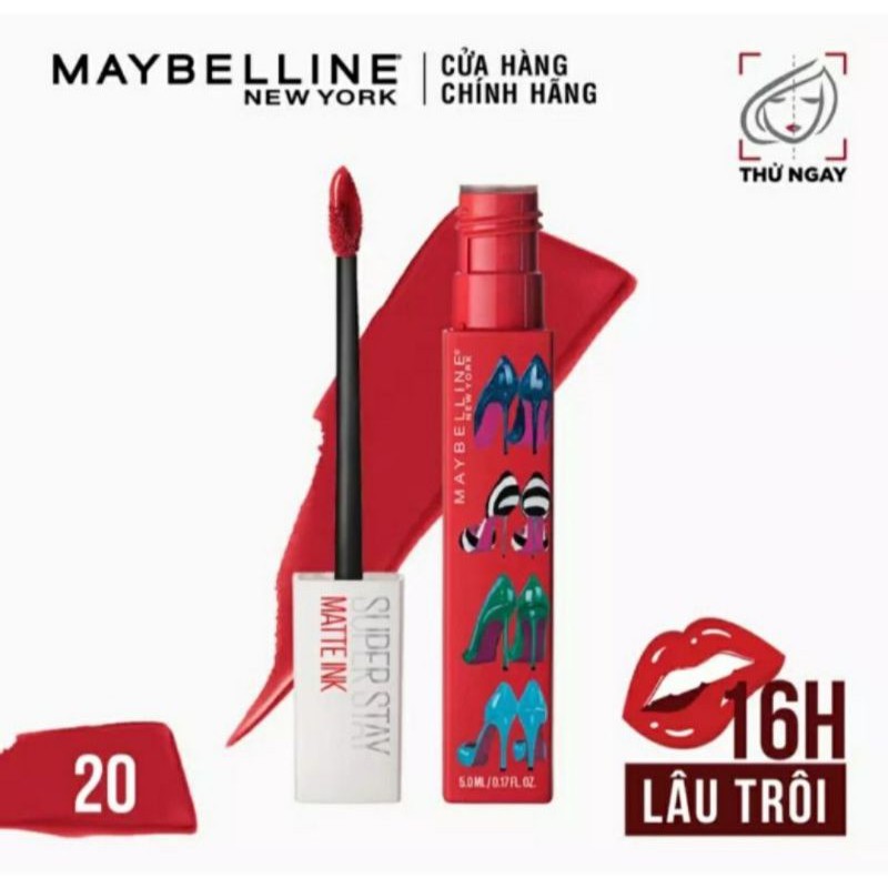 (Màu 20 pioneer ) Son Kem Lì 16h Lâu Trôi Maybelline New York Super Stay Matte Ink City Edition Lipstick 5ml | BigBuy360 - bigbuy360.vn