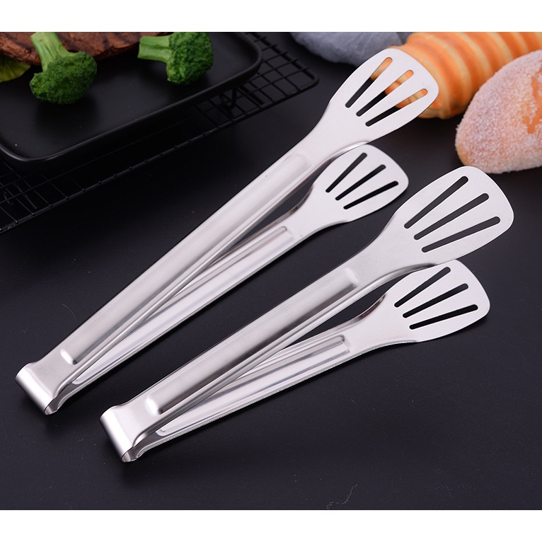 Kẹp inox gắp bánh trộn salad thức ăn 28cm