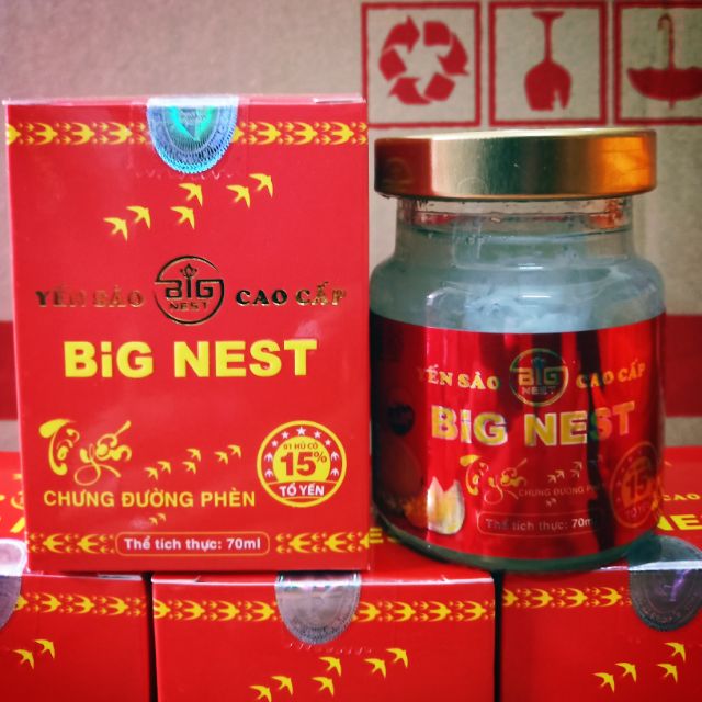 (15% tổ yến ) Yến sào bignest hũ 70ml có hộp ngoài
