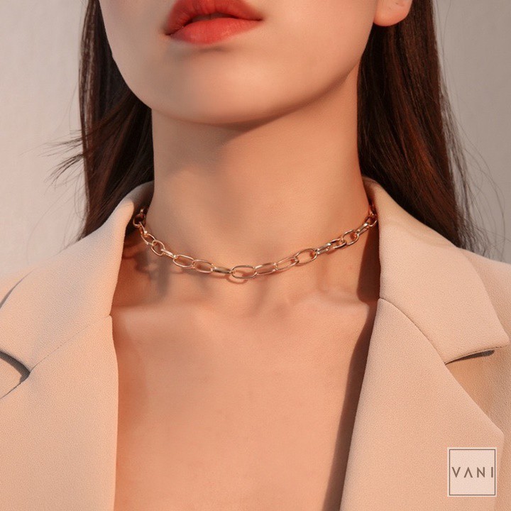 Dây Chuyền, Choker Xích Vàng Size Nhỏ Unisex - Tharo Store