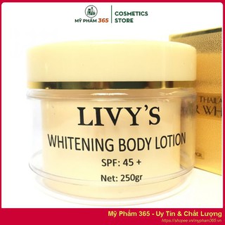 [ HÀNG CHÍNH HÃNG  ] Kem Body Livy's Thái Lan - Siêu Trắng Da Mịn Da Chống Nắng Spf45++ 250g