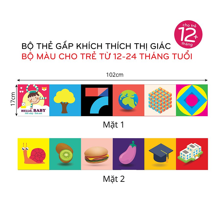 Bộ thẻ GẤP KÍCH THÍCH THỊ GIÁC CHO BÉ