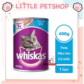 Pate lon whiskas cho mèo vị cá biển 400gr