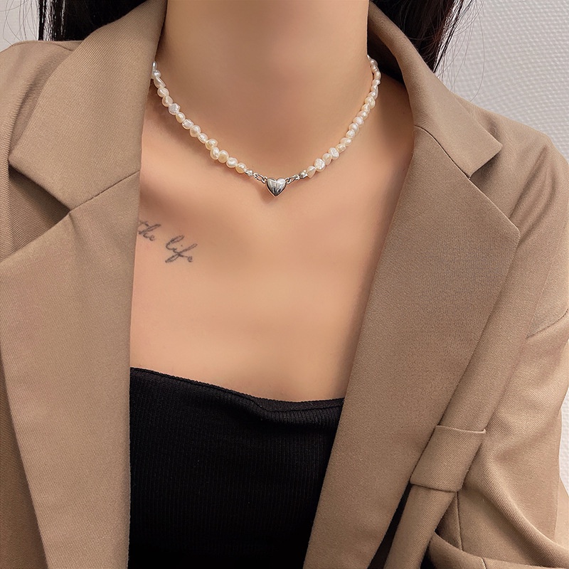 Vòng cổ Đính Ngọc Trai Nhân Tạo Phong Cách Harajuku Mới