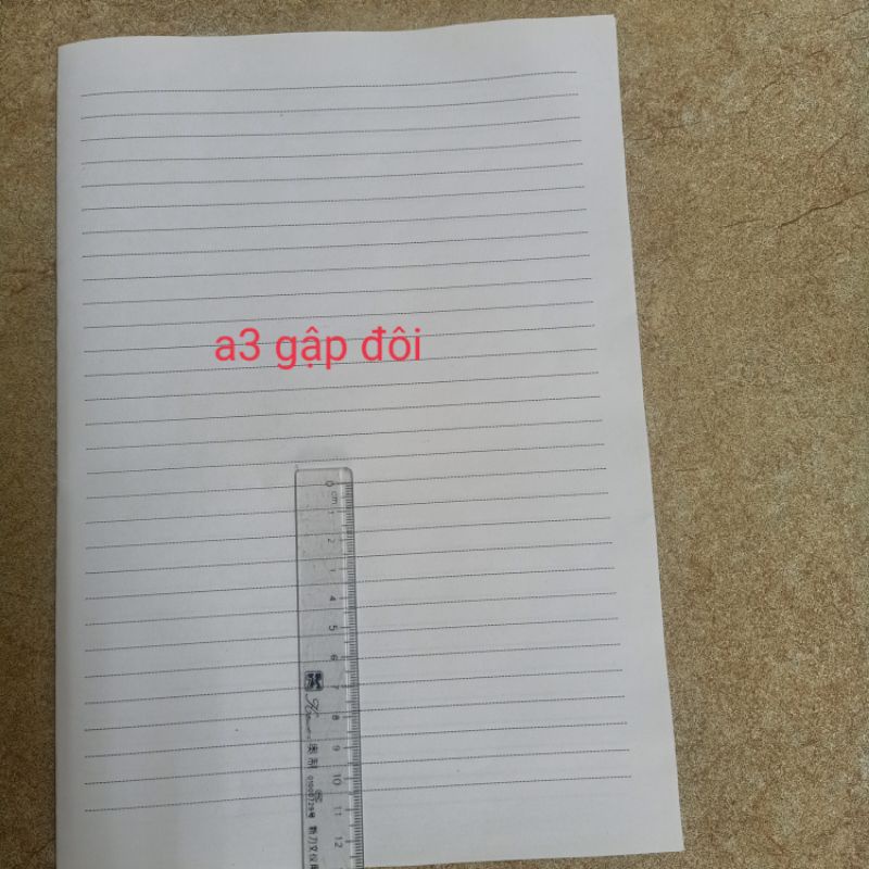 Tập 50 tờ giấy dòng kẻ ngang a4 hoặc a3 in 2 mặt gập đôi