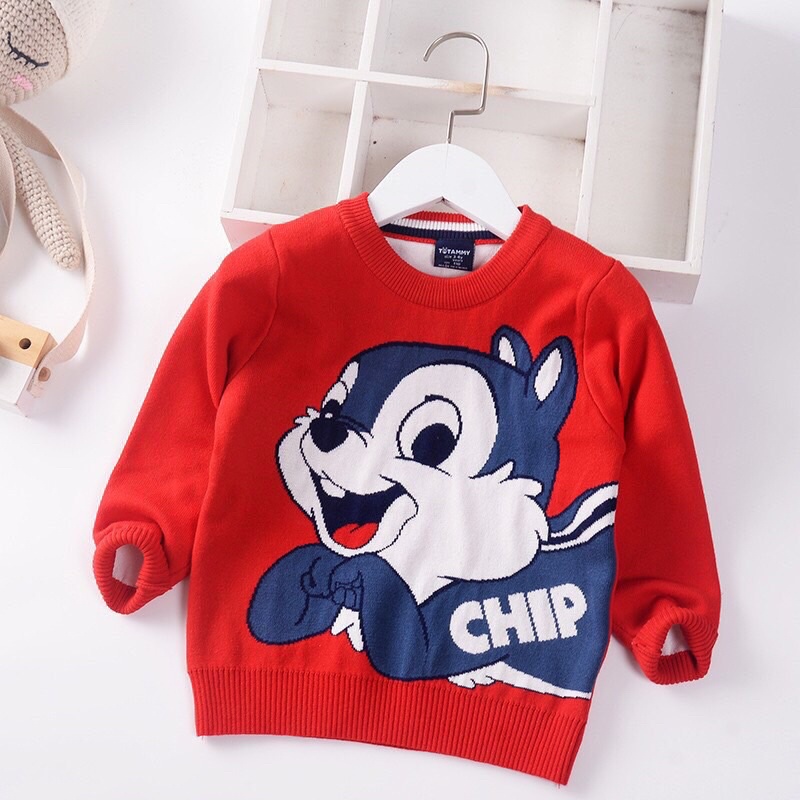 Áo Len Dệt Kim 2 Lớp Dày Dặn Hàng Mingyang Quảng Châu Cao Cấp Size 100-140(2-6 tuổi)