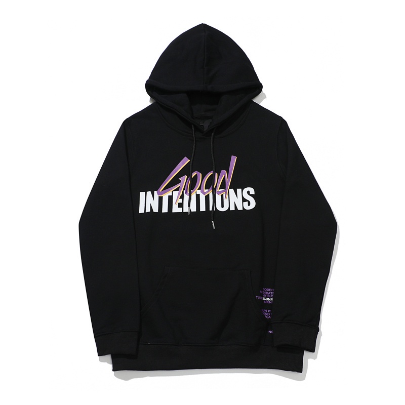 Áo hoodie tay dài bằng cotton plus size in chữ phong cách cổ điển dành cho cả nam và nữ