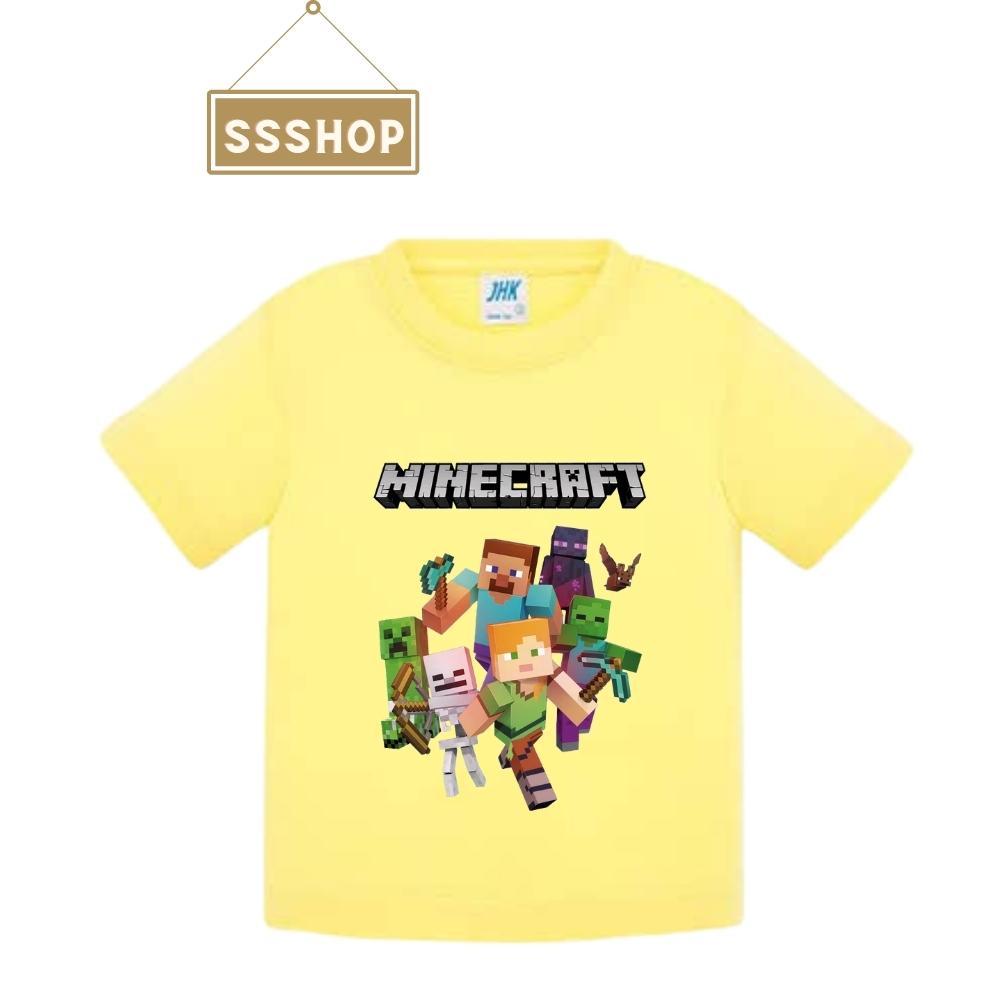 Áo thun trẻ em💖Áo cotton mát mịn In Hình Game Minecraft cho bé trai và bé gái - SSSHOP 04
