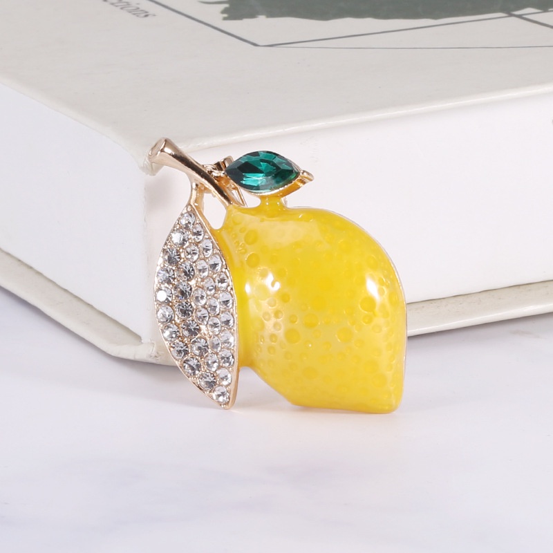 Ghim Cài Áo Hình Trái Chanh Vàng Dễ Thương