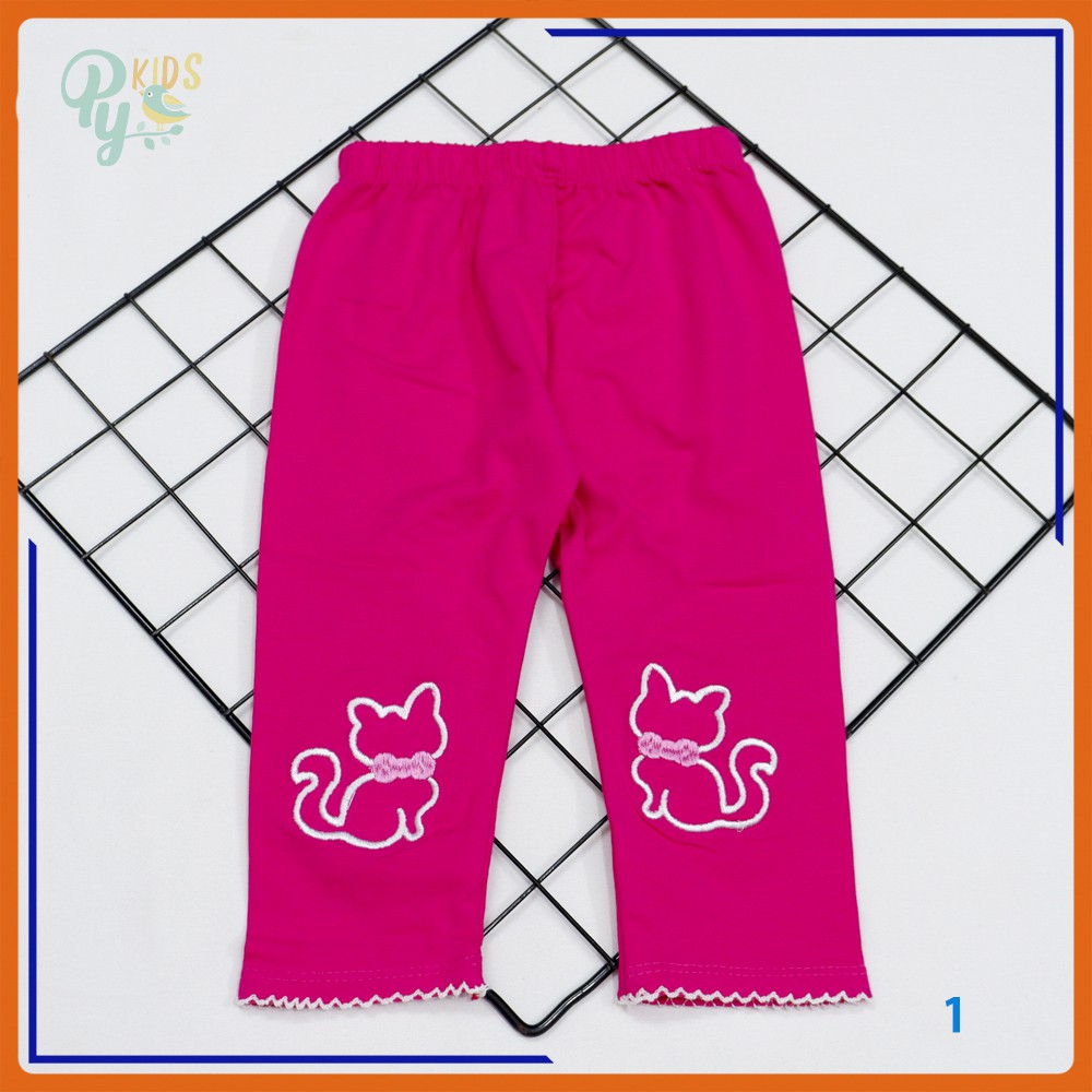 Quần legging dài/ quần bó dài cho bé gái từ 5-35 kg, cotton chính phẩm thêu lai bao đẹp