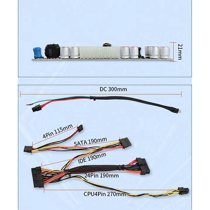 Công Tắc Nguồn 12v 150w Dc Atx Peak Psu Pico Atx Psu 24pin Mini Itx Dc Sang Atx Pc Cho Xe Hơi