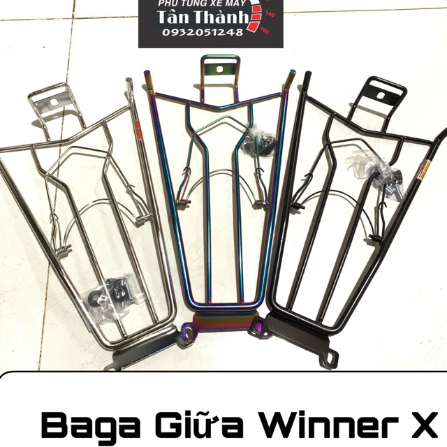 Baga giữa Winner X inox, inox đen, titan 7màu