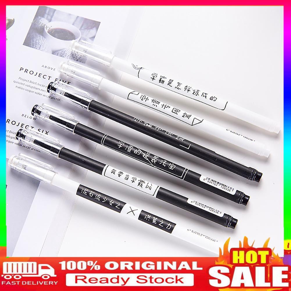 Set 6 Bút Bi Mực Đen Ngòi 0.5mm