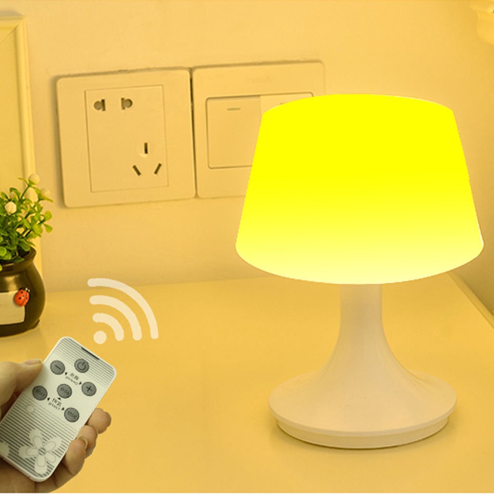 USB Smart Table Lamp Dimmable w/ Reading Mode Remote Control LED Desktop Lamp