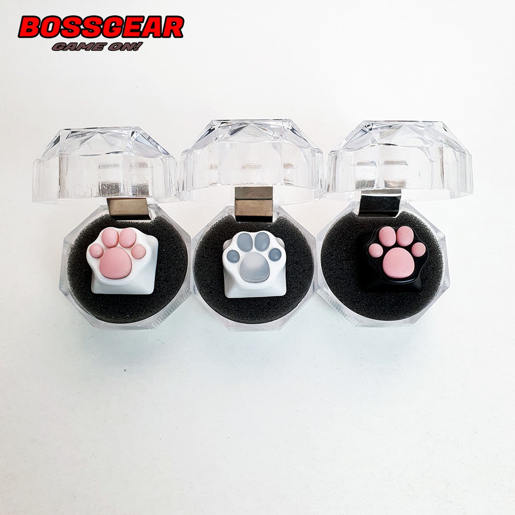 Keycap lẻ hình chân mèo bằng kim loại đệm silicon mềm mại ( Cat claw ) siêu dễ thương Keycap Artisan