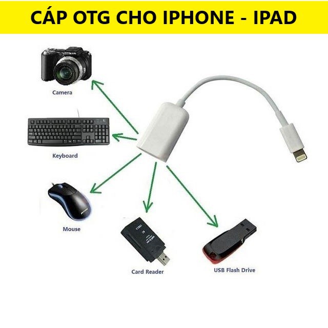 CÁP USB OTG CHO IPHONE - IPAD