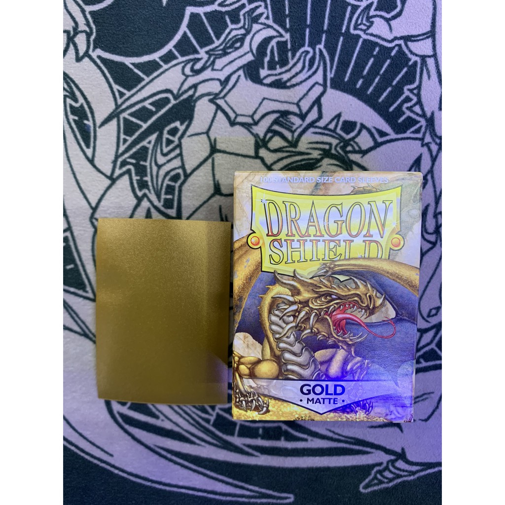 Phụ kiện Card Game Sleeve boc bài lẻ Dragon Shield Double Gold matte