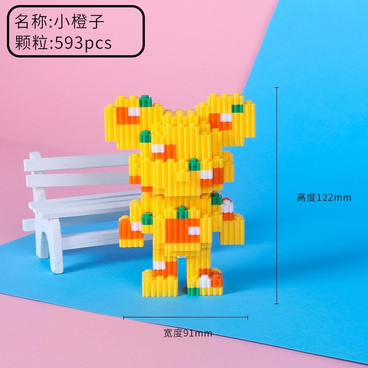 Bộ Đồ Chơi Lắp Ráp Mô Hình Gấu Bear brick Mô Hình Cỡ Lớn 12 cm