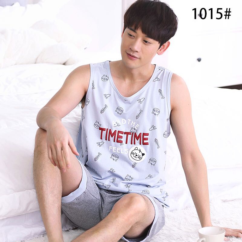[ẢNH THẬT] Bộ sát nách nam - nữ tông màu xanh mát, chất vải cotton 100% thoáng mát dễ chịu, size M-3XL | BigBuy360 - bigbuy360.vn