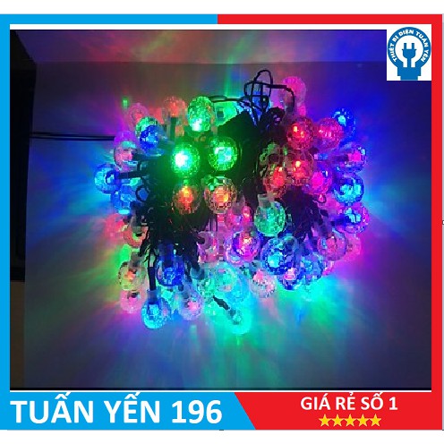 Dây Đèn Led CHERRY Bọt Nước, Dây Đèn Trang Trí Cây Thông Noel, Đèn Bi Tròn 10m