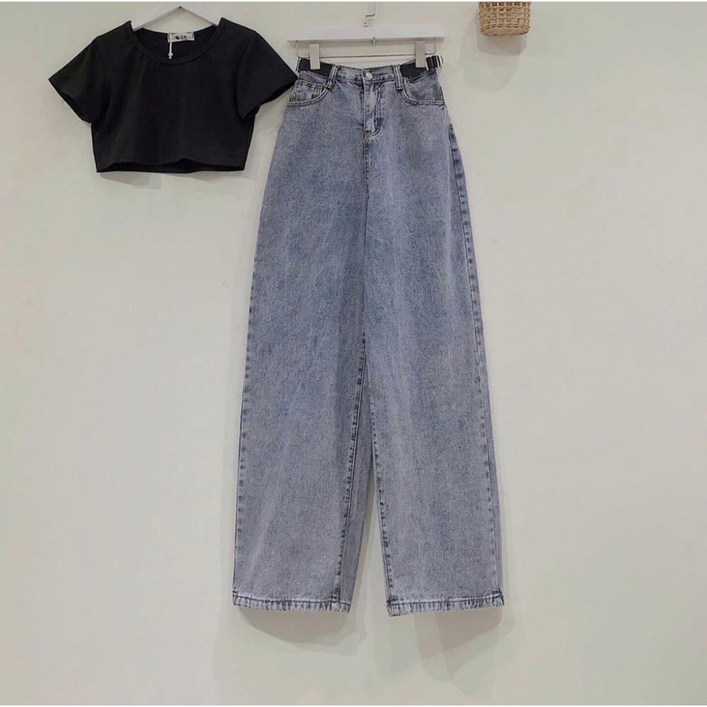 Quần Jean Ống Rộng EO KIỂU Unisex 1hitshop