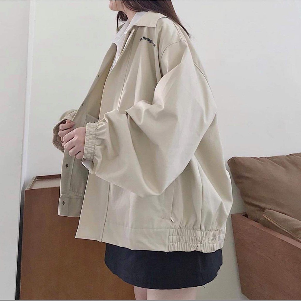 Áo Khoác Kaki BLESSING Form Rộng Ulzzang.Unisex