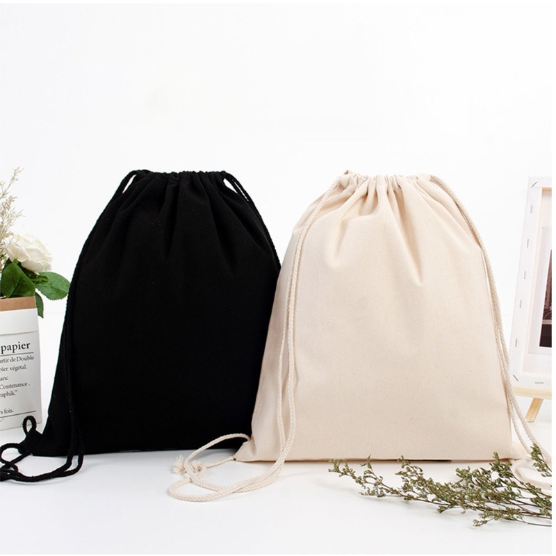 Ba Lô Dây Rút Chất Liệu Cotton Canvas Dùng Để Đựng Đồ Tập Gym / Yoga