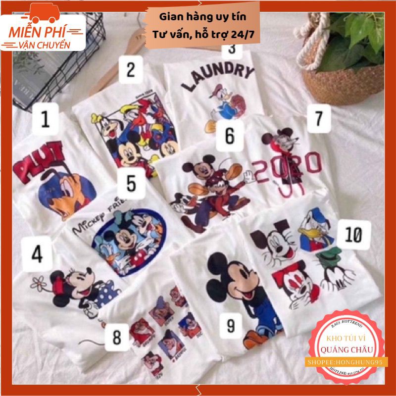 Áo Thun Nữ FREESHIPÁo Phông Nữ Mickey Form Rộng-Áo Thun Cotton Hàng Quảng Châu Chất Đẹp