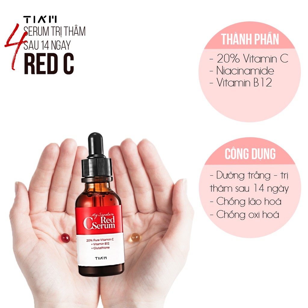 Serum Tiam My Signature Red C Dưỡng Trắng Làm Đều Màu Da 30ml