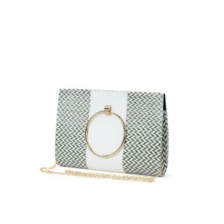 JUNO chính hãng - Clutch da đan tay cầm kim loại - TXT184