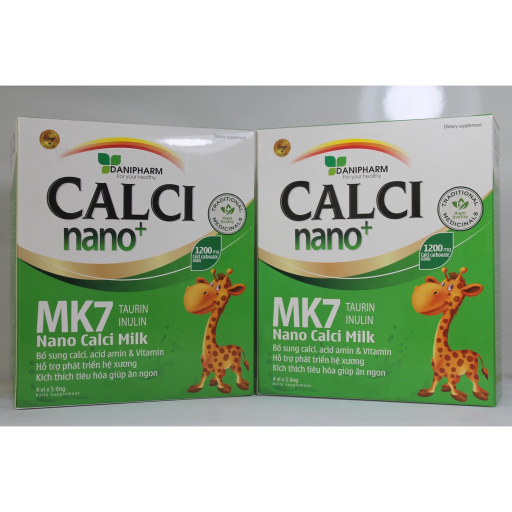 CALCI NANO + - BỔ SUNG CALCI, ACID AMIN, VITAMIN - HỖ TRỢ PHÁT TRIỂN HỆ XƯƠNG - KÍCH THÍCH TIÊU HÓA - GIÚP ĂN NGON