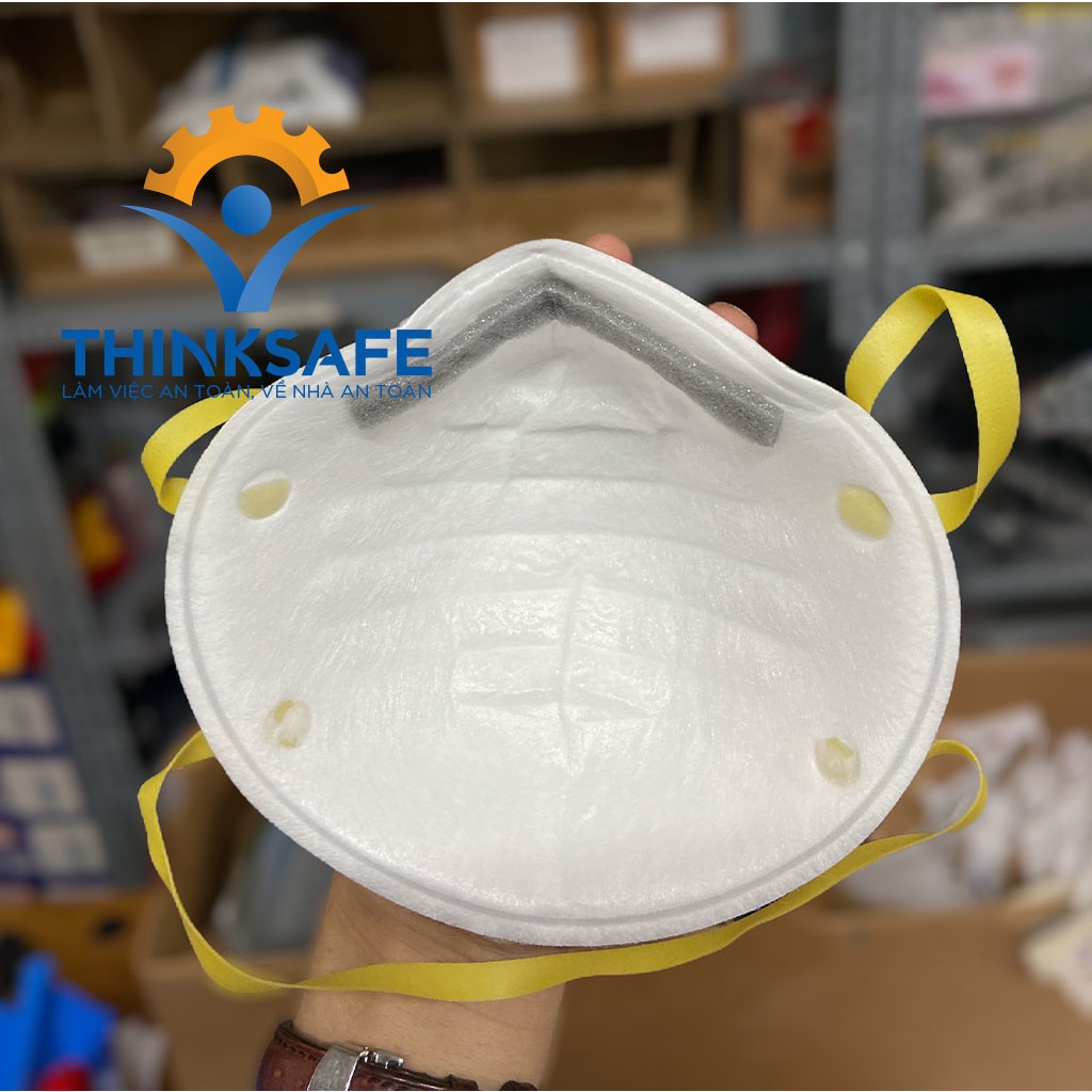 Khẩu trang N95 3M 8210 đeo qua đầu, thiết kế 3d, đẹp, vải kháng khuẩn, màu trắng 4 lớp 4d, bụi mịn, dùng cho y tế -1 cái