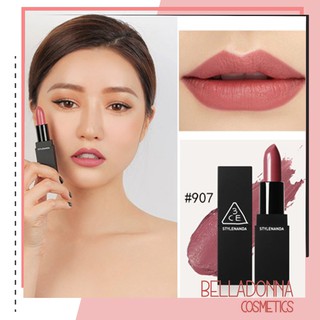 Son lì 3CE Matte Lip Color Lipstick #907 Old Dress (Hồng Đất)