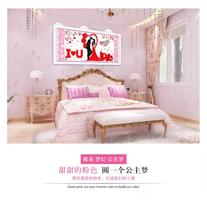 Kết Hôn Cross Stitch 2020 Mẫu Mới Thêu Chữ Thập Phòng Ngủ Vài Tiệc Mừng Dòng Hạnh Phúc Ước Váy Cưới Đầu Giường Sơn 2019