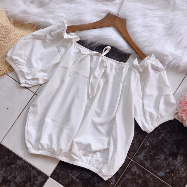 Áo kiểu croptop lệch vai - áo kiểu croptop thời trang