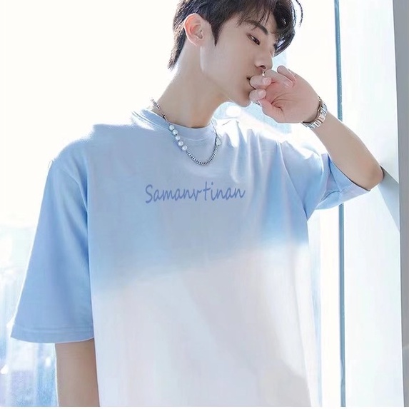 Áo Thun Nam Ngắn Tay Cổ Tròn Màu gradient Thời Trang Hàn Quốc Simple Fashion áo thun nam đẹp áo thun nam form rộng Colorful áo phông rộng áo kiểu Nam lụa bigsize