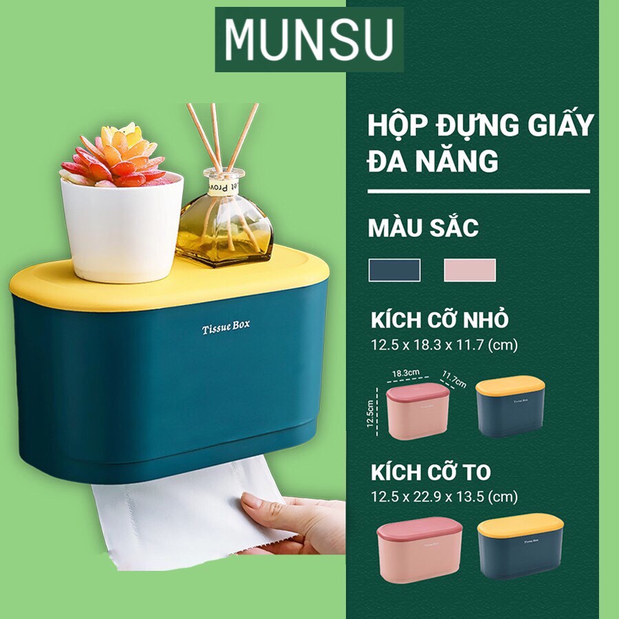 Hộp Kệ Đựng Đa Năng Giấy Vệ Sinh, Khăn GiấyTissue Box Thiết Kế Đơn Giản Tiện Lợi Cao Cấp F01_A102