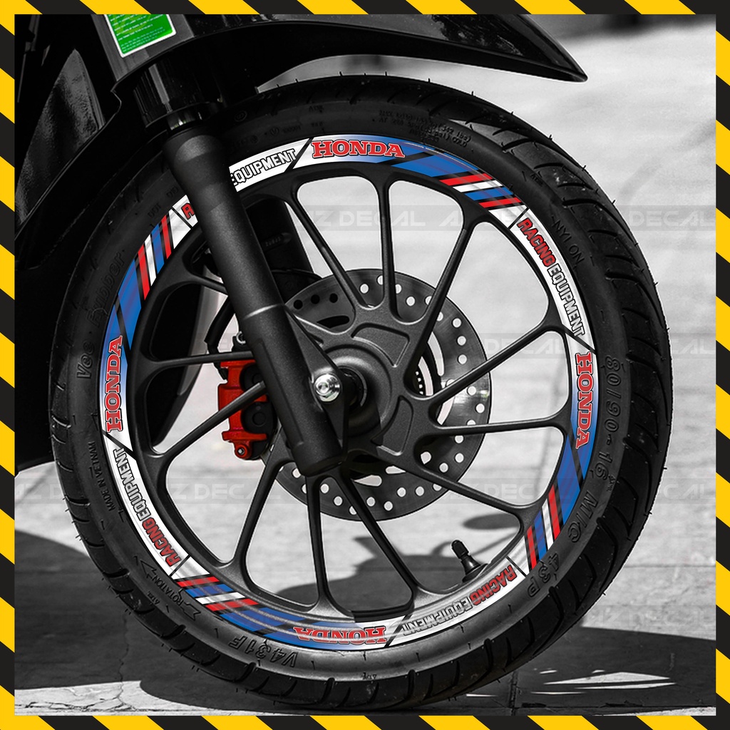 Tem Vành Dán Xe Máy Mẫu Honda Racing | FullV20 | Tem Dán Mâm Xe Chất Liệu Chống Nước, Bền Màu