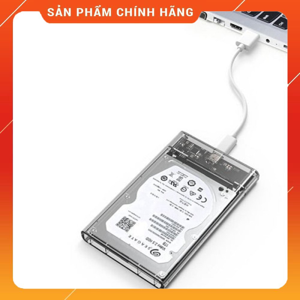 Hộp đựng ổ cứng 2.5 inch HDD box HDD Qgeen C25B USB 3.0 trong suốt 95
