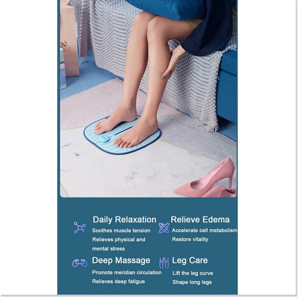 Đệm massage chân xung điện EMS Xiaomi Leravan - Thảm massage chân Xiaomi Leravan EMS  - ChuyenMi