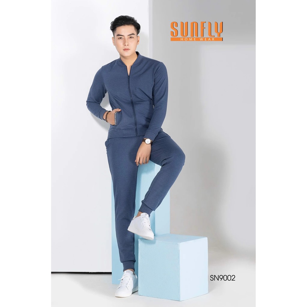 Bộ mặc nhà nam SUNFLY thu đông Áo dài tay, quần dài SN9002 | BigBuy360 - bigbuy360.vn
