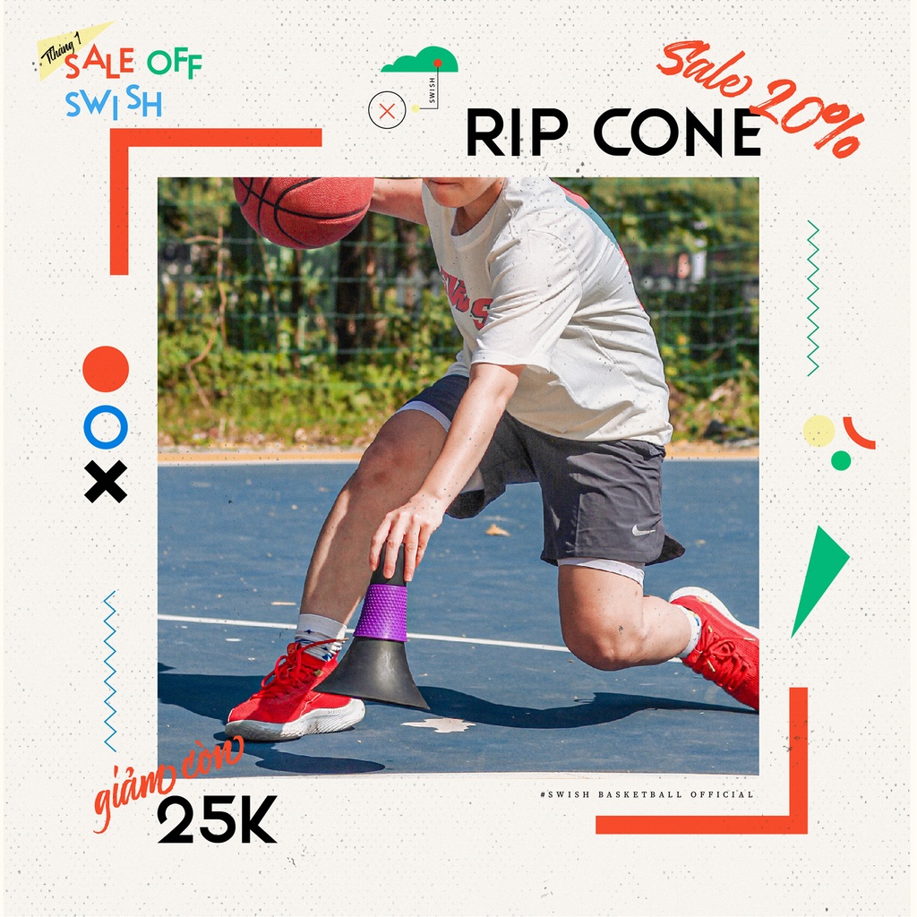 Nấm Rip Cone tập luyện thể thao, bóng rổ, bóng đá, nhựa cao cấp
