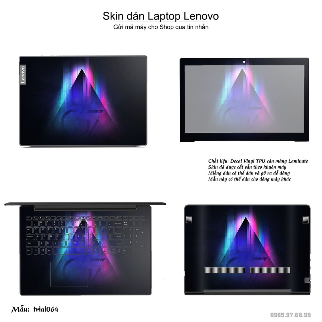 Skin dán Laptop Lenovo in hình Đa giác nhiều mẫu 11 (inbox mã máy cho Shop)